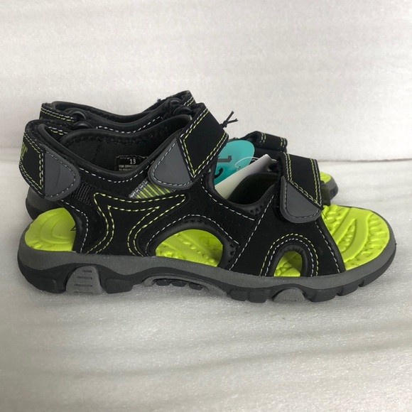 Khombu Kids Boys River Sandal Adjustable Straps black Sz 12 13 1 2 3 4